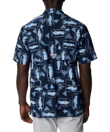 Columbia Men's Trollers Short Sleeve Shirt - Collegiate Navy Anchors Up XLT - Buy Online on SooperMarket.com