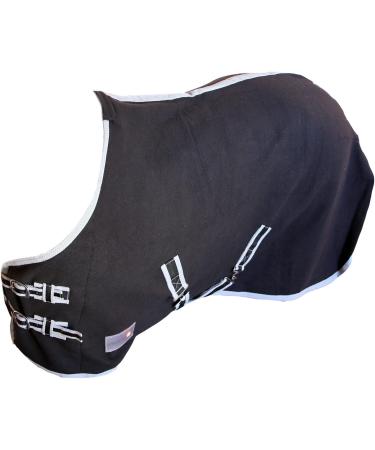 RL24 Sweat Rug BASICLINE - Breathable Fleece Transport Blanket for Horses | Black 65cm - Buy Online on SooperMarket.com