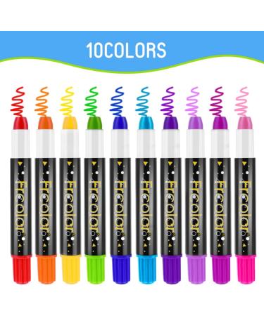 FRCOLOR Hair Chalk for Girls - 10 Color Washable Hair Paint for Kids | Temporary Hair Dye Pens for Halloween & Christmas Makeup - Buy Online on SooperMarket.com