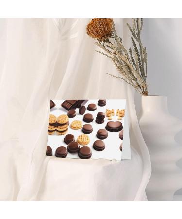 Cookies Food Chocolate Chip Biscuits Pearl Paper Greeting Card - Double-Sided Pearl Effect with Suitable for Various Occasions Cookies Food Chocolate Chip Biscuits One Size - Buy Online on SooperMarket.com