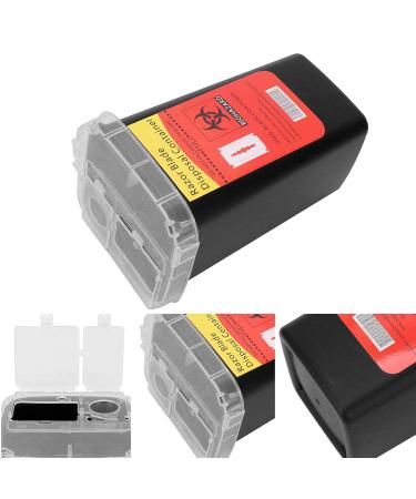 Large Capacity Blade Dispenser Case | One-Way Razor Meter Container for Hair Salons | Black Recycling Storage Solution - Buy Online on SooperMarket.com