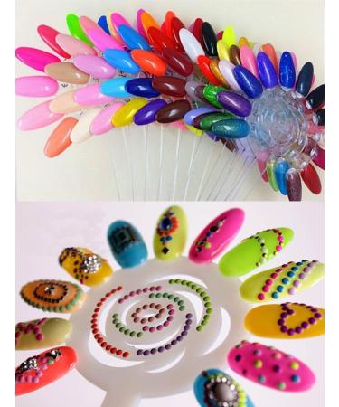 Yueton 240 Tips Nail Art Design Practice Sticks Set - White & Transparent - Buy Online on SooperMarket.com