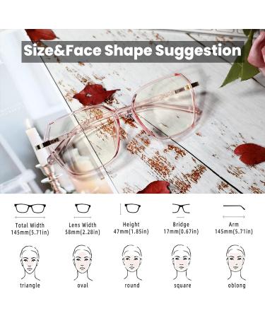 ROCKNIGHT Blue Light Blocking Glasses - Stylish Transparent Pink Frame for Computer & Phone Use | International Shipping - Buy Online on SooperMarket.com