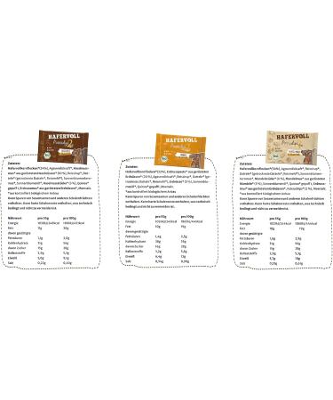 Hafer Porridge2go Mixbox Organic Vegan Cereal Bars (13 x 55g) | Peanut Hazelnut Almond Coconut - No Added Sugar - Buy Online on SooperMarket.com