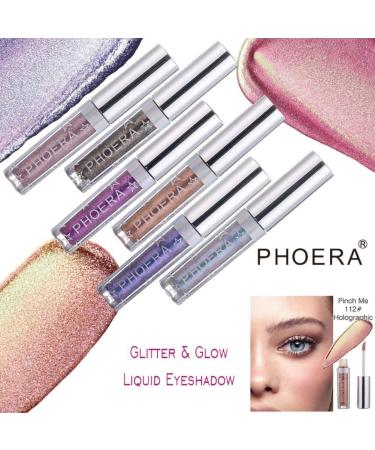 PHOERA Waterproof Glitter Eyeshadow Palette - Unicorn Hype | Long-Lasting Metallic Pigment Makeup - Buy Online on SooperMarket.com