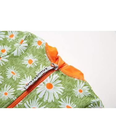 BONVERANO Baby Girls Swimsuit | Long-Sleeve Zipper One Piece Swimwear | UPF 50+ Sun Protection | 6-9 Months Daisy - Buy Online on SooperMarket.com
