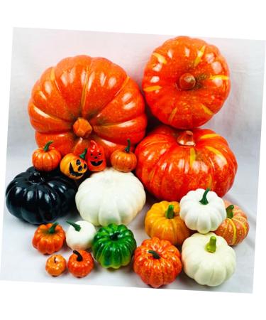 IMIKEYA 6pcs Halloween Pumpkin Crafts Halloween Foam Pumpkins White Pumpkins Orange Decor Simulation Artificial Pumpkin Painted Pumpkins Fake Pumpkins Diy Shape Mini Decorations - Buy Online on SooperMarket.com