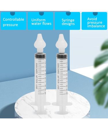 2Pcs 10ml Baby Nasal Irrigator Infant Nose Cleaner Nose Cleaner Rinsing Device for Gentle Nasal Care - Buy Online on SooperMarket.com