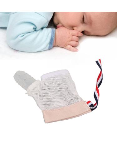 Suction-stop glove for babies toddlers soft mesh silicone breathable finger-suction protection to prevent sucking on the fingers