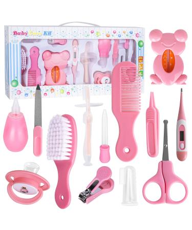 Baby Healthcare and Grooming Kit RoseFlower 13 in 1 Newborn Essentials Nursery Care Set with Toothbrush Nail Clipper File Nose Cleaner Nasal Aspirator - Baby Item for Infant Toddlers Boys Girls Kids #11
