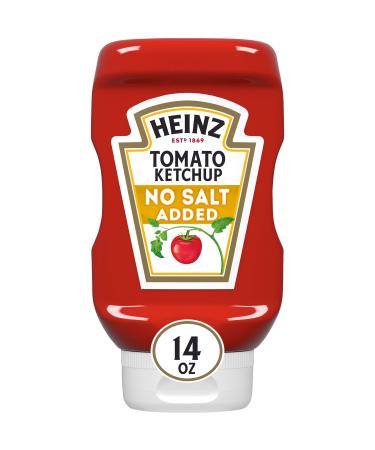Heinz Tomato Ketchup with No Salt Added, 14 Ounce (Pack of 6) No Salt Added 14 Ounce (Pack of 6)