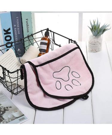 Nicoone Super Absorbent Dog Towel | Ultra Absorbent Fast Drying Pet Bath Towel for Cats & Dogs (Pink + Gray) - Ideal for International Shipping - Buy Online on SooperMarket.com