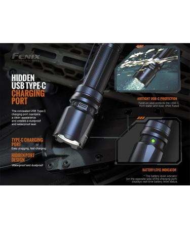 Fenix TK20R v2.0 Rechargeable Tactical Flashlight | 3000 Lumen USB-C Tac Light with Long Throw | LumenTac Organizer - Buy Online on SooperMarket.com