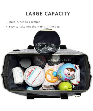 SONARIN Baby Nappy Changing Bag with Insulated Pocket Satchel Waterproof Large Capacity Stylish and Durable Light Gray - Buy Online on SooperMarket.com