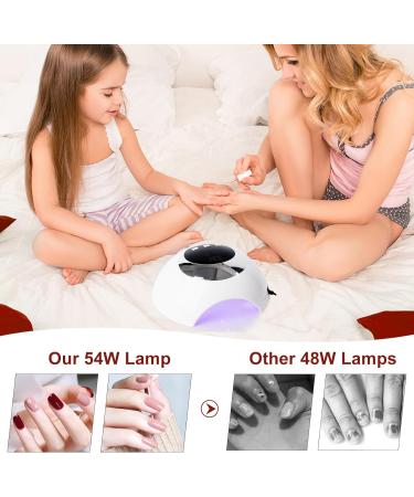 Kisspet 54W UV Nail Lamp with LCD Screen and Timer for Gel Nails - Portable White Nail Dryer - Buy Online on SooperMarket.com