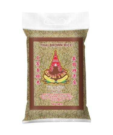 ROYAL THAI RICE - Brown Long Grain Fragrant Rice - 1 X 1 KG