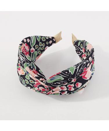 Jseng 4 Pcs Wide Cross Knot Headbands - Elastic Floral Hair Accessories for Women & Girls - Buy Online on SooperMarket.com
