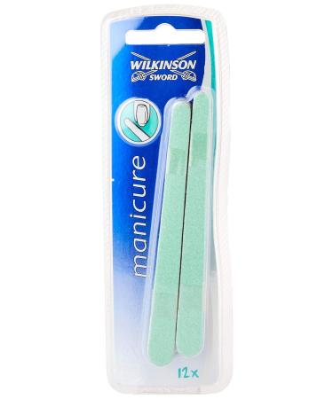Wilkinson Sword Manicure File Sand File - 12 pcs Pack of 2 | Premium Green & White Nail Care Tools - Buy Online on SooperMarket.com