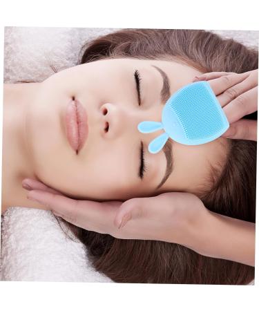 minkissy 20 Pcs Rabbit Ears Facial Brush Face Cleansing Brush Body Massager Lady Facial Cleaning Brush Face Wash Portable Massager Face Massage Brush The Face Pore brush Silica Gel Miss Light Bluex5pcs 7.5x7.5cmx5pcs - Buy Online on SooperMarket.com