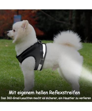 Adjustable Cat Leash Set with Reflective Vest for Kittens & Small Dogs - Polyester Black (Large) | International Shipping - Buy Online on SooperMarket.com