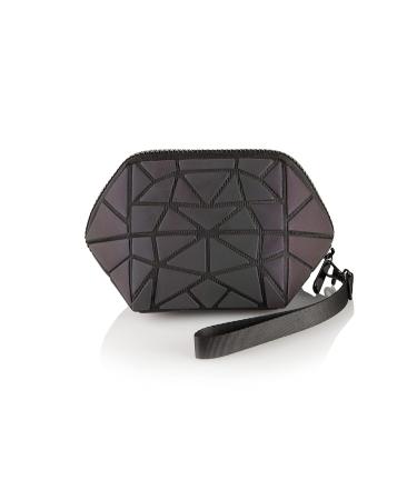 Pryzm Hexagonal Reflective 3D Effect Makeup Bag - Small Stylish & Durable | Perfect for Travel - Shop Internationally - Buy Online on SooperMarket.com