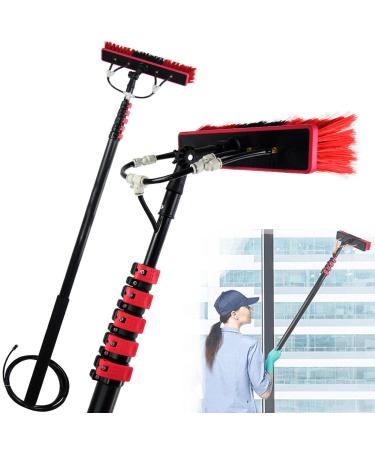 Window Cleaning Telescopic Pole Water Fed Extendable Brush Suitable for Cleaner Conservatory Roof Photovoltaic Panel Cleaning Photovoltaic Panel Cleaning/Window Clean 55cm Brush Head 12M/39FT