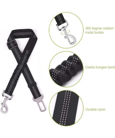 LauCentral Dog Seat Belts for Car Headrest Restraint Puppy Safety Adjustable Dog Car Seatbelts and Strong Leash Leads Accessories for Dogs Cats Pets Black - Buy Online on SooperMarket.com