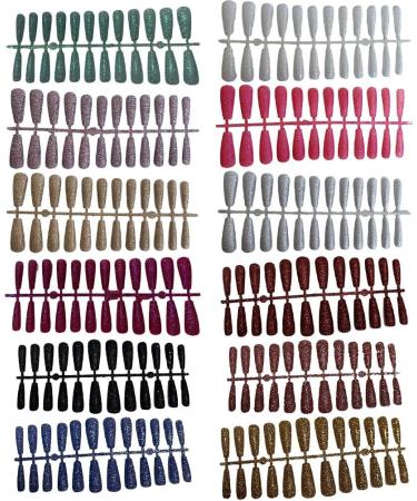 Dajidafu Girls Glitter False Nails Super Shinny Detachable Tips Accessories Press-on Frosted Wearable Full Cover Patches Shop - Buy Online on SooperMarket.com