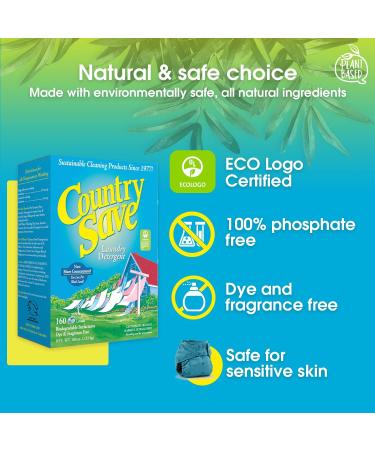 HE Natural Laundry Detergent | Safe for Babies | Country Save 100 oz (160 loads) - Buy Online on SooperMarket.com
