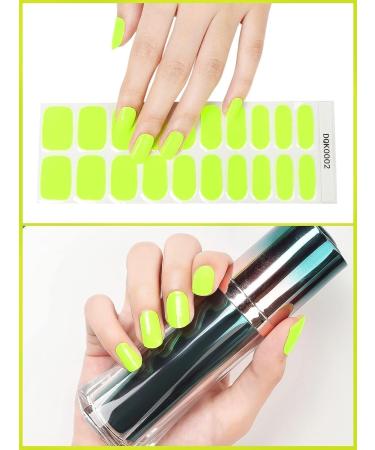 Kalolary Gel Nail Polish Strips Nail Gel Art Sticker Waterproof Full Nail Wraps Decal Sets with Scissors Nail File and Stick for Women Girls Nail Art Decor (UV/LED Lamp Required)-2 - Buy Online on SooperMarket.com