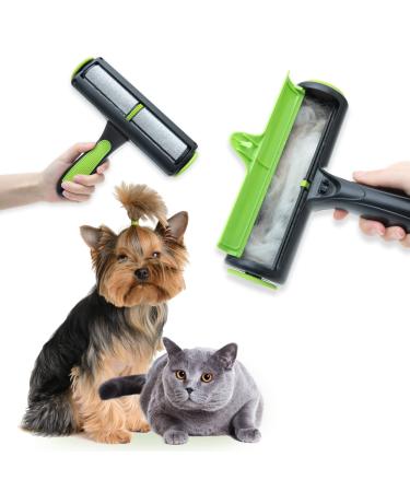 MollypawsUpgrade Version Pet Hair Remover for Couch, Reusable Dog Cat Hair Remover Roller Brush for Clothes, Bedding, Non-Slip Handle Grip for Comfort Remove Experience