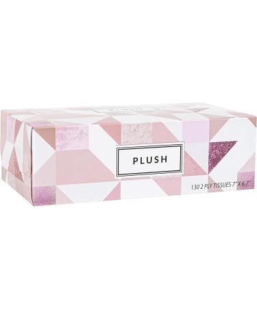 Plush Facial Tissues 130 Per Box 7 x 6.9 2 Ply Soft Smooth - Family Pack of 8, 1040 Total Tissues - Ideal for Bathroom, Office, School, Home, Kitchen, Car - Buy Online on SooperMarket.com