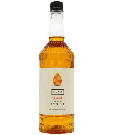 Simply Peach Syrup Vegan & Nut Free Flavoured Syrup for Coffee Cocktails & Baking (1 Litre)