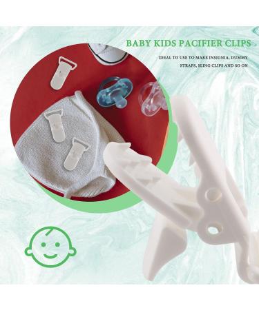 10Pcs Rahl Baby Kids T-Shape Plastic Pacifier Clips - Soother Dummy Holders in White | International Shipping Available - Buy Online on SooperMarket.com