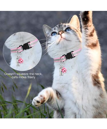 18 Piece Reflective Cat Collars with Bell and Safety Buckles | Durable Nylon Adjustable Collars with 6 Weatherproof ID Tags for Kittens and Puppies - Buy Online on SooperMarket.com