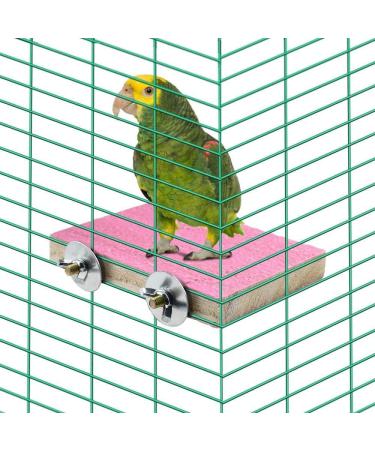 PINVNBY Bird Perch Stand Toy Natural Wooden Parrot Claw Sticks Budgie Playground Grinding Paw Cage Accessories Exercise Toy for Cockatiel Conure Parakeet - Buy Online on SooperMarket.com