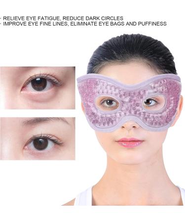 Reusable Gel Bead Eye Pack - Hot & Cold Compress Eye Mask for Fatigue Relief Dark Circles & Migraines - Soft Silicone Gel Eye Pad (Purple - Buy Online on SooperMarket.com