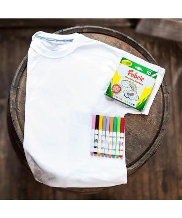 Crayola Fabric Markers for Kids - Set of 10 Fine Tip Assorted Colors - Buy Online on SooperMarket.com