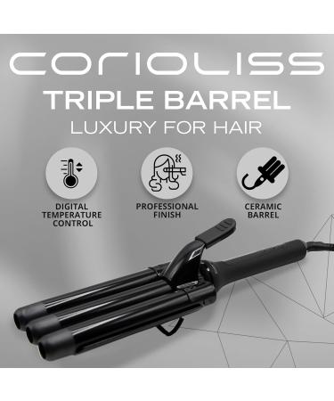 Buy Corioliss Triple Barrel Hair Curler - 3 Barrel Ceramic & Tourmaline Wand with Temperature Control | International Shipping Available - Buy Online on SooperMarket.com
