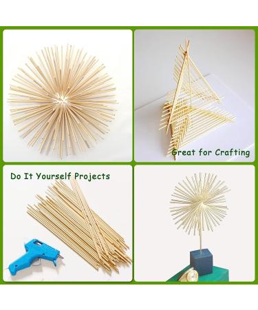 200 Pieces 6x1/8 Wooden Dowel Rods - Unfinished Hardwood Craft Sticks for DIY Crafts - Buy Online on SooperMarket.com