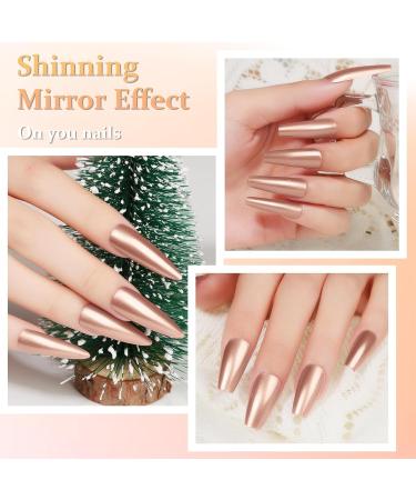 Metal Nail Polish Mirror Nail Varnish Quick Drying Metallic Effect Nail Art Polish (002) - Buy Online on SooperMarket.com