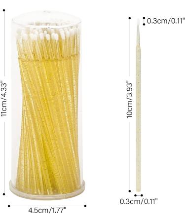 G2PLUS 400PCS Crystal Gold Disposable Micro Applicators for Eyelash Extensions - Perfect for Crafting - Buy Online on SooperMarket.com