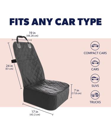 Active Pets Front Seat Dog Cover - Waterproof, Scratch Proof & Nonslip Protector for Cars, Trucks & SUVs - Black - Buy Online on SooperMarket.com