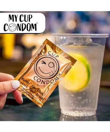 Drink Protection Cap (12 Pack) - Spiking Prevention Cup Covers - Individually Wrapped Reusable Latex with Straw Hole - Fits All Cup Sizes - 12 Count - Buy Online on SooperMarket.com