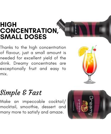 DREAMY Grenadine Pulp (95cl) - Perfect for Cocktails, Mocktails, Smoothies & Milkshakes - 950ml Pack - Buy Online on SooperMarket.com