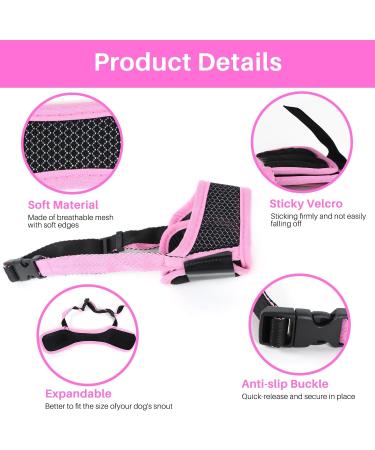 Singwow Adjustable Dog Muzzle | Prevent Biting, Barking, Chewing | Air Mesh Breathable | Small Medium Large Dogs (S) - Buy Online on SooperMarket.com