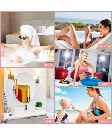 14 Pack Leak Proof Travel Bottles Set - 3oz Squeeze Bottles for Toiletries - Ideal for Shampoo, Body Wash, Lotion - Travel Size Accessories Kit for Hotel, Gym, Bathroom - Buy Online on SooperMarket.com