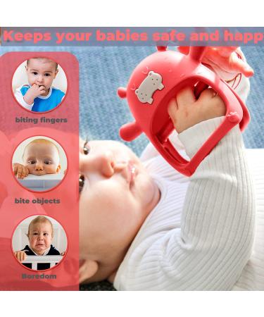 Buy Hippo Never Drop Silicone Baby Teeth Toys | Chewing Toys for 0-12 Months | Suction Pacifier & Car Seat Toy (Red) - International Shipping Available - Buy Online on SooperMarket.com