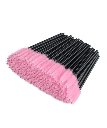 300PCS Eyelash Brush, Disposable Eyelash Mascara Brushes Wands Applicator Tools Makeup Brush Kits (Pink)