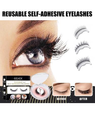 Natural False Eyelashes Wispy Natural Fake Lashes ABS Fiber 1 Pairs Cat Eye Lashes for Parties Weddings Birthday Gifts - Buy Online on SooperMarket.com